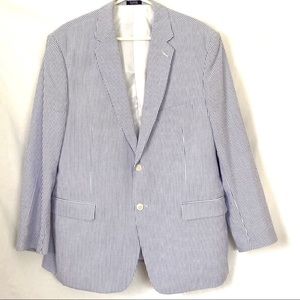 Saddlebred Men’s Blue White Seersucker  44R